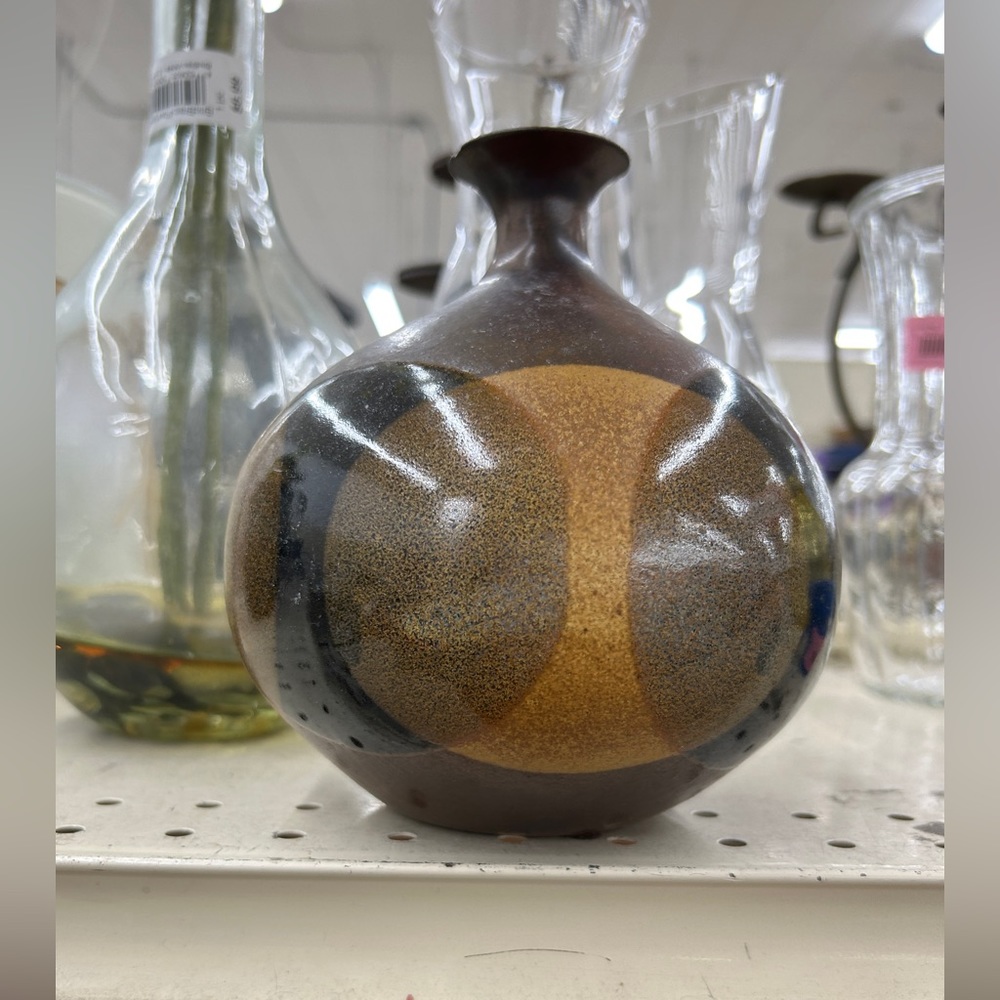 1970s Robert Maxwell for Pottery Craft Overlapping Circle Motif Vase - Picture 2 of 6